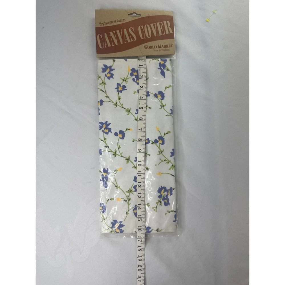 World Market Replacement Canvas Cover Set for Directors Chair Blue Yellow Floral